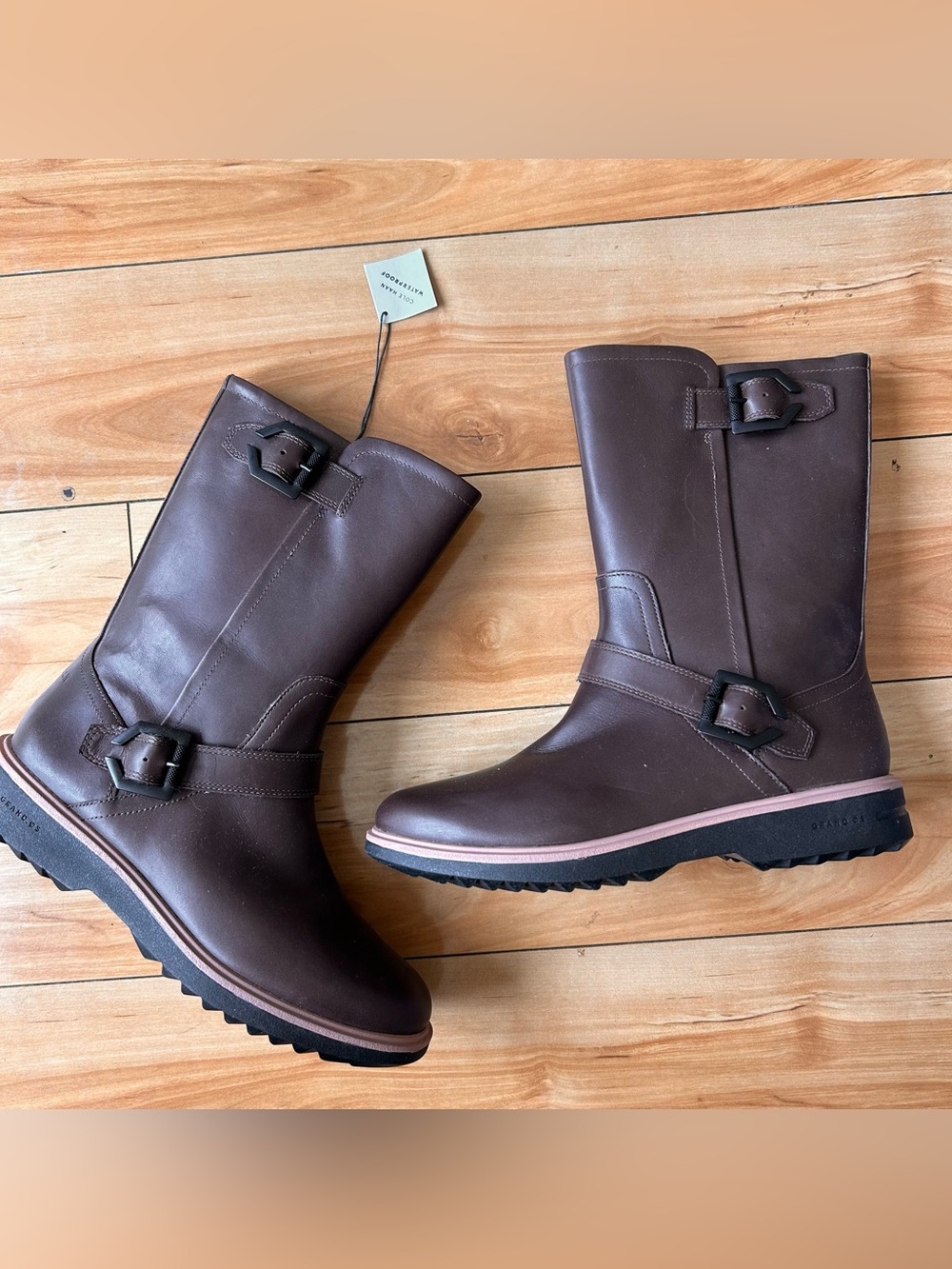 Cole Haan Womens Grand Explore Brown Boots Sz 6B Waterproof